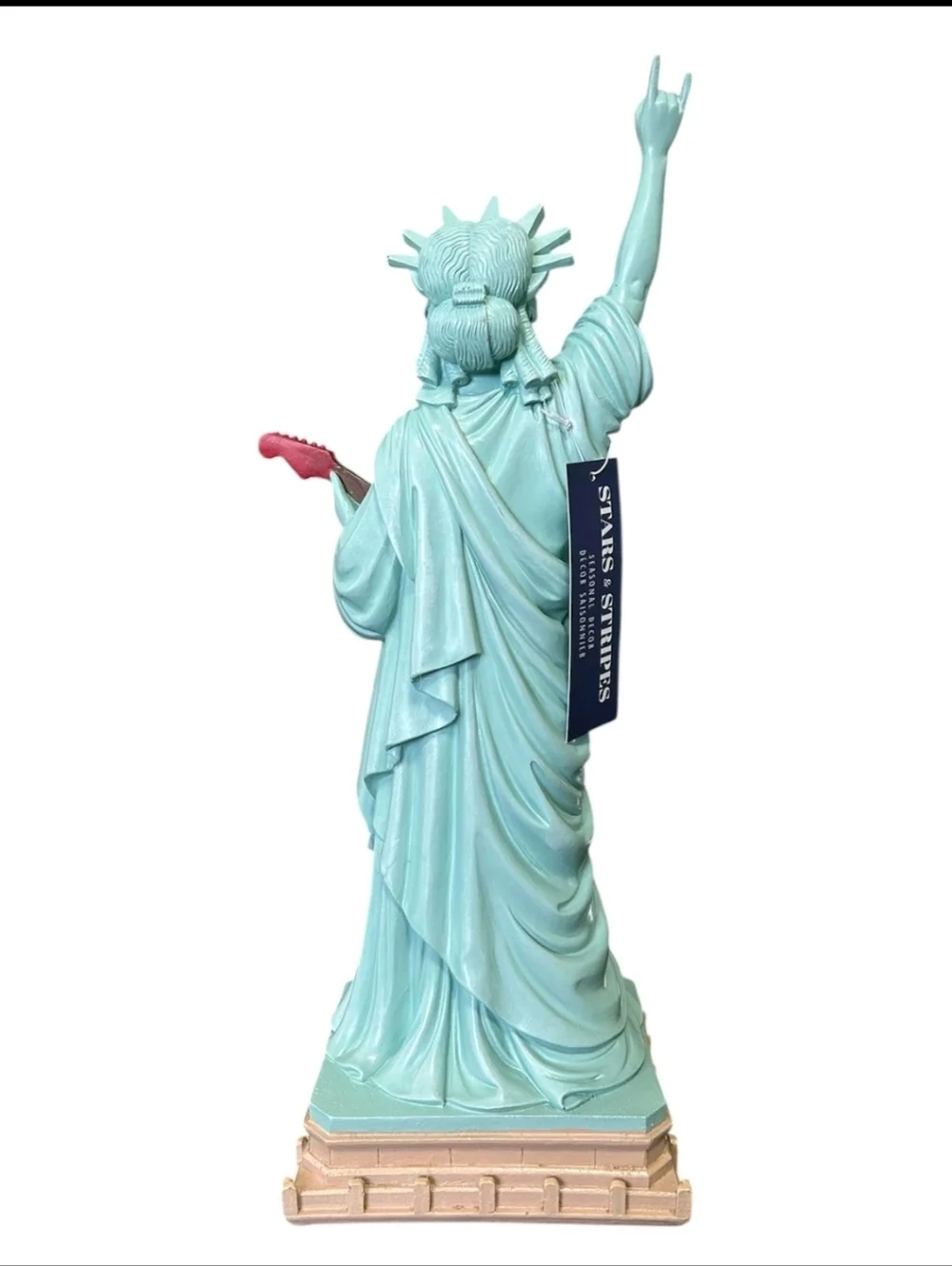 July 4th Patriotic Statue of Liberty with Guitar 17” Seasonal Figurine Statue - Picture 7 of 7